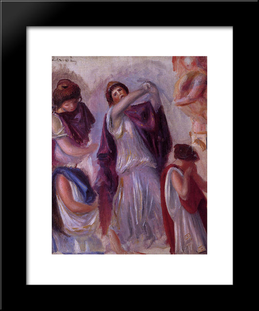 Scene Antique Femmes Aux Peplums 20x24 Black Modern Wood Framed Art Print Poster by Renoir, Pierre Auguste
