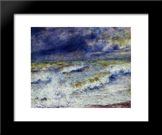 Seascape 20x24 Black Modern Wood Framed Art Print Poster by Renoir, Pierre Auguste
