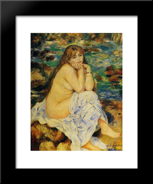 Seated Nude 20x24 Black Modern Wood Framed Art Print Poster by Renoir, Pierre Auguste