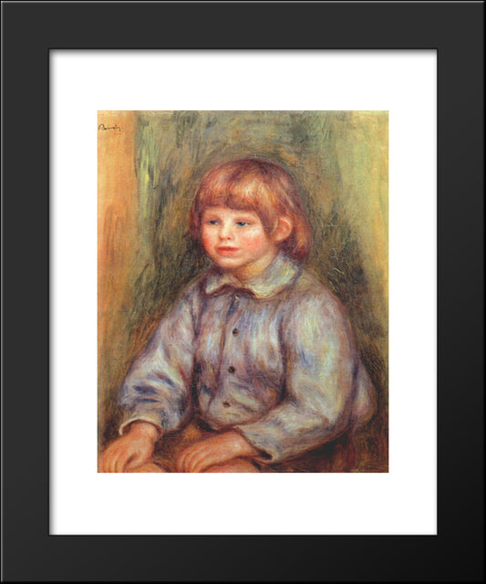 Seated Portrait Of Claude Renoir 20x24 Black Modern Wood Framed Art Print Poster by Renoir, Pierre Auguste