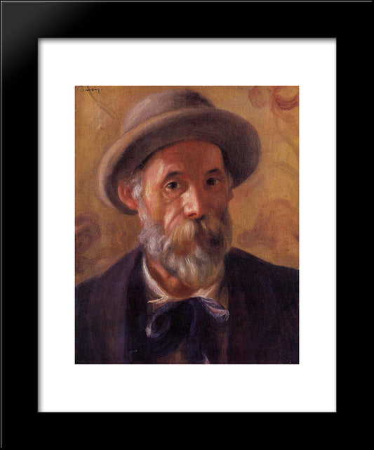 Self-Portrait 20x24 Black Modern Wood Framed Art Print Poster by Renoir, Pierre Auguste