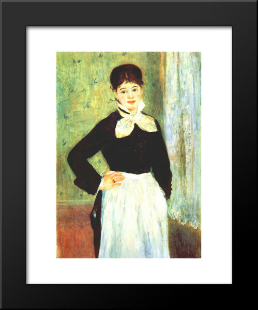 Serving Girl From Duval 20x24 Black Modern Wood Framed Art Print Poster by Renoir, Pierre Auguste