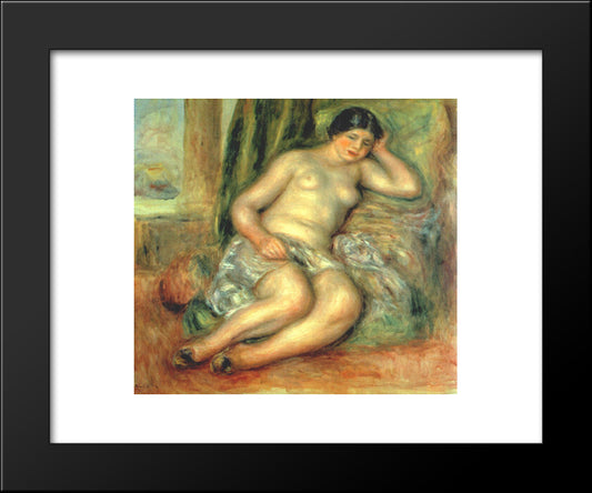 Sleeping Odalisque (Odalisque With Babouches) 20x24 Black Modern Wood Framed Art Print Poster by Renoir, Pierre Auguste
