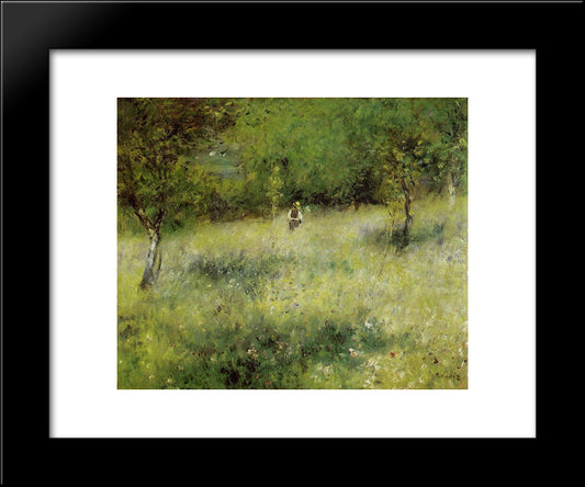 Spring At Catou 20x24 Black Modern Wood Framed Art Print Poster by Renoir, Pierre Auguste
