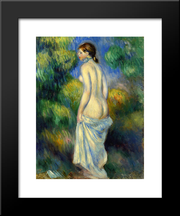 Standing Nude 20x24 Black Modern Wood Framed Art Print Poster by Renoir, Pierre Auguste