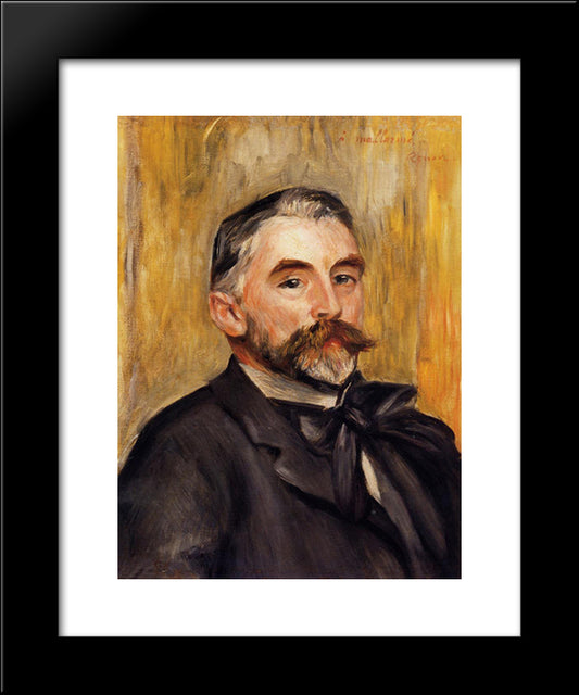 Stephane Mallarme 20x24 Black Modern Wood Framed Art Print Poster by Renoir, Pierre Auguste