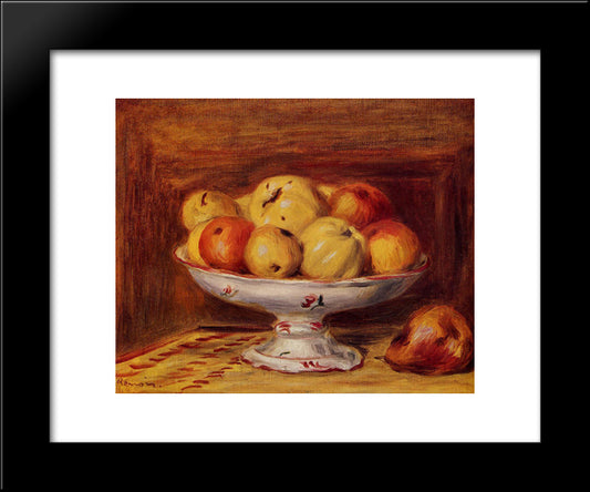 Still Life With Apples And Pears 20x24 Black Modern Wood Framed Art Print Poster by Renoir, Pierre Auguste