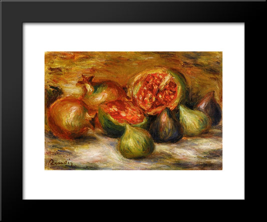 Still Life With Figs 20x24 Black Modern Wood Framed Art Print Poster by Renoir, Pierre Auguste