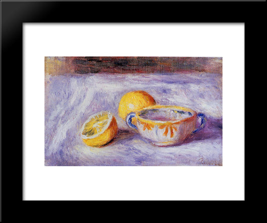 Still Life With Lemons 20x24 Black Modern Wood Framed Art Print Poster by Renoir, Pierre Auguste