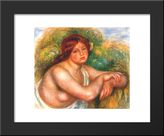 Study Of A Nude 20x24 Black Modern Wood Framed Art Print Poster by Renoir, Pierre Auguste