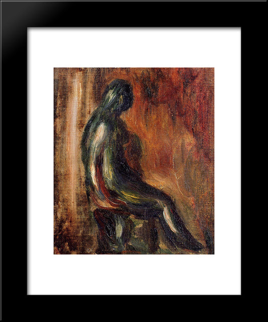 Study Of A Statuette By Maillol 20x24 Black Modern Wood Framed Art Print Poster by Renoir, Pierre Auguste