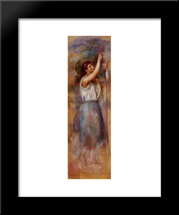 Study Of A Woman 20x24 Black Modern Wood Framed Art Print Poster by Renoir, Pierre Auguste