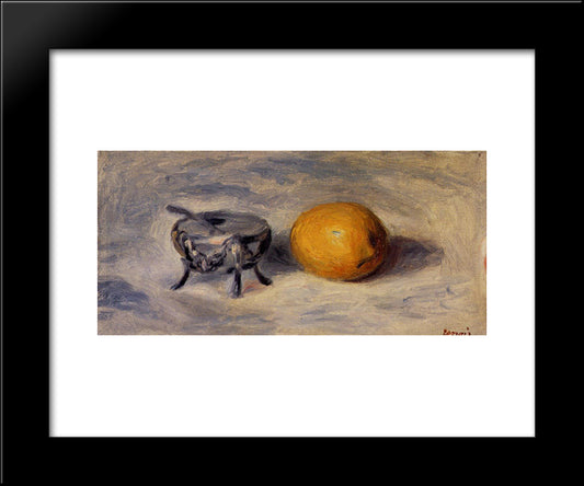 Sugar Bowl And Lemon 20x24 Black Modern Wood Framed Art Print Poster by Renoir, Pierre Auguste