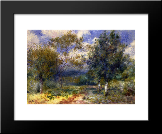 Sunny Landscape 20x24 Black Modern Wood Framed Art Print Poster by Renoir, Pierre Auguste