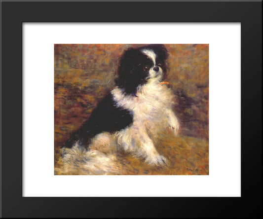 Tama The Japanese Dog 20x24 Black Modern Wood Framed Art Print Poster by Renoir, Pierre Auguste