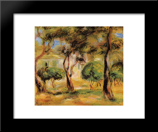 The Garden Collettes 20x24 Black Modern Wood Framed Art Print Poster by Renoir, Pierre Auguste