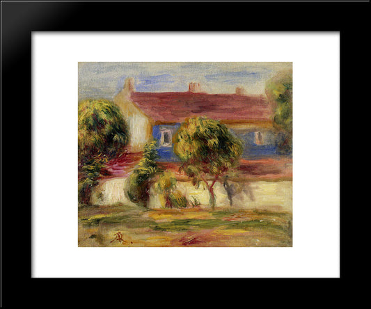 The Artist S House 20x24 Black Modern Wood Framed Art Print Poster by Renoir, Pierre Auguste
