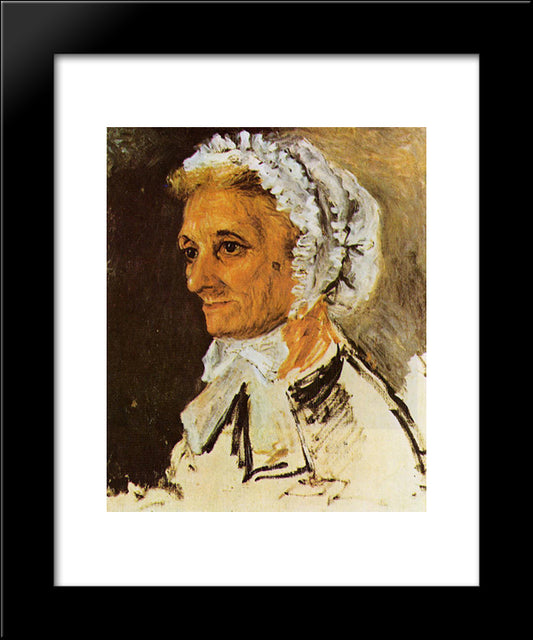 The Artist S Mother 20x24 Black Modern Wood Framed Art Print Poster by Renoir, Pierre Auguste