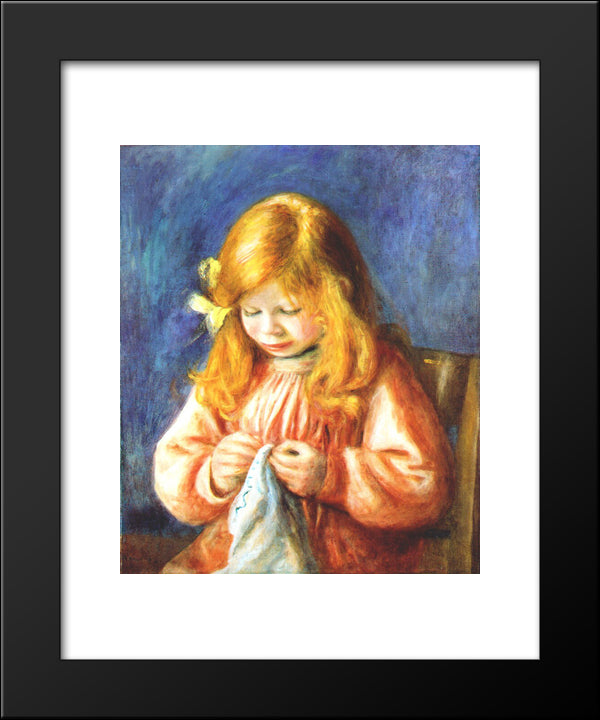 The Artist'S Son Jean 20x24 Black Modern Wood Framed Art Print Poster by Renoir, Pierre Auguste