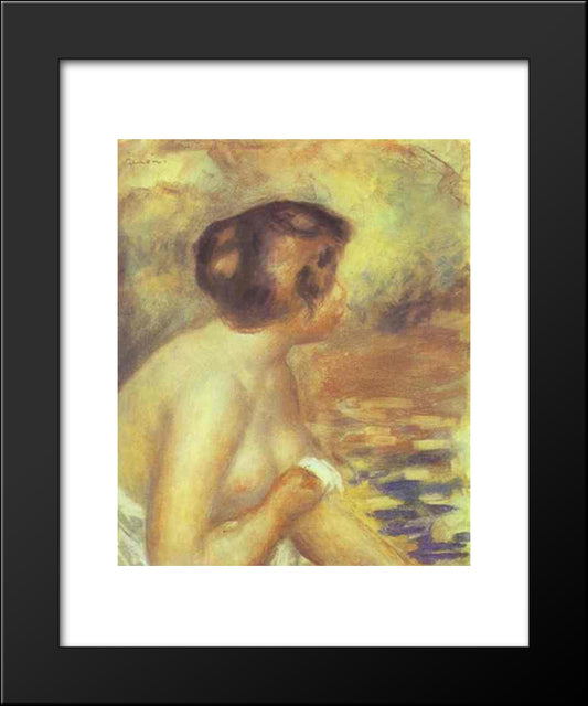 The Bather 20x24 Black Modern Wood Framed Art Print Poster by Renoir, Pierre Auguste