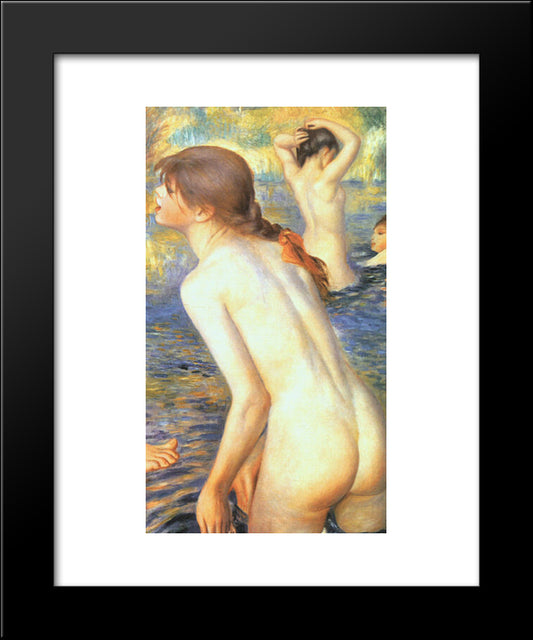 The Bathers 20x24 Black Modern Wood Framed Art Print Poster by Renoir, Pierre Auguste