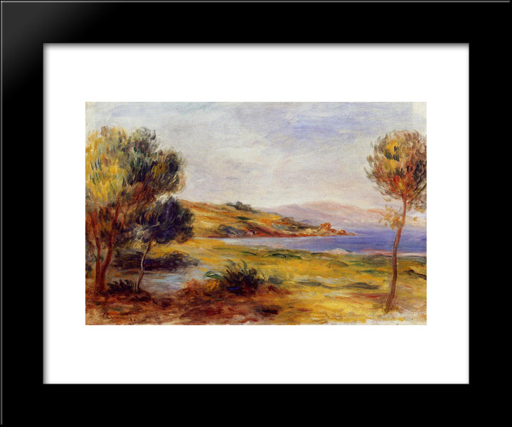 The Bay 20x24 Black Modern Wood Framed Art Print Poster by Renoir, Pierre Auguste