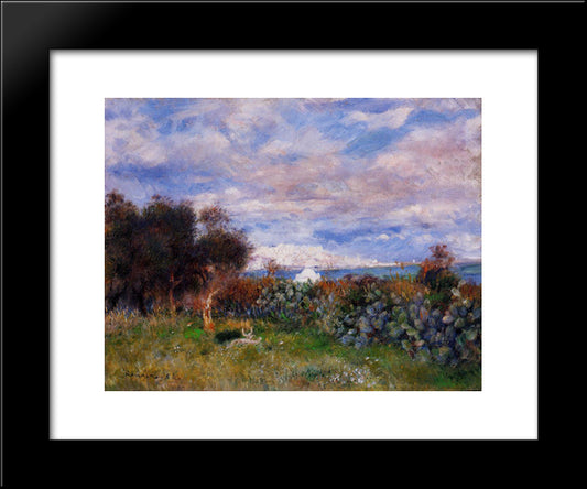 The Bay Of Algiers 20x24 Black Modern Wood Framed Art Print Poster by Renoir, Pierre Auguste