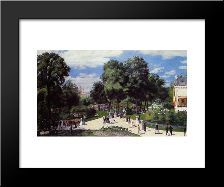 The Champs Elysees During The Paris Fair Of 1867 20x24 Black Modern Wood Framed Art Print Poster by Renoir, Pierre Auguste
