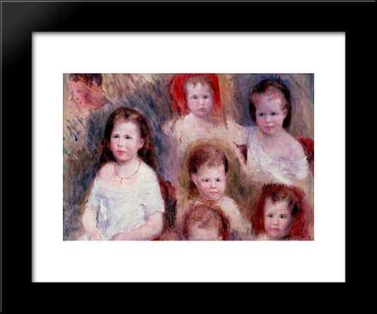 The Children 20x24 Black Modern Wood Framed Art Print Poster by Renoir, Pierre Auguste