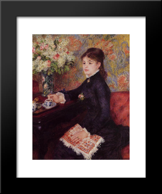 The Cup Of Chocolate 20x24 Black Modern Wood Framed Art Print Poster by Renoir, Pierre Auguste