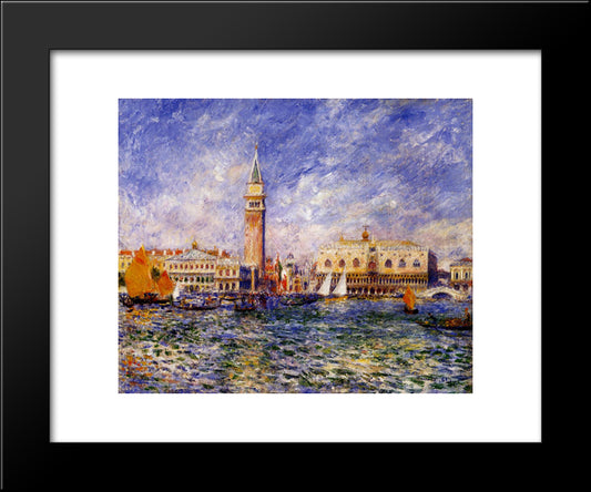 The Doges' Palace 20x24 Black Modern Wood Framed Art Print Poster by Renoir, Pierre Auguste