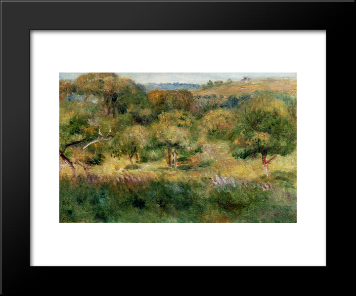 The Edge Of The Forest In Brittany 20x24 Black Modern Wood Framed Art Print Poster by Renoir, Pierre Auguste