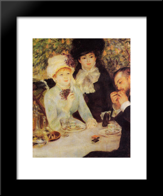 The End Of Lunch 20x24 Black Modern Wood Framed Art Print Poster by Renoir, Pierre Auguste