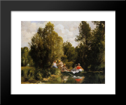 The Fairies Pond 20x24 Black Modern Wood Framed Art Print Poster by Renoir, Pierre Auguste