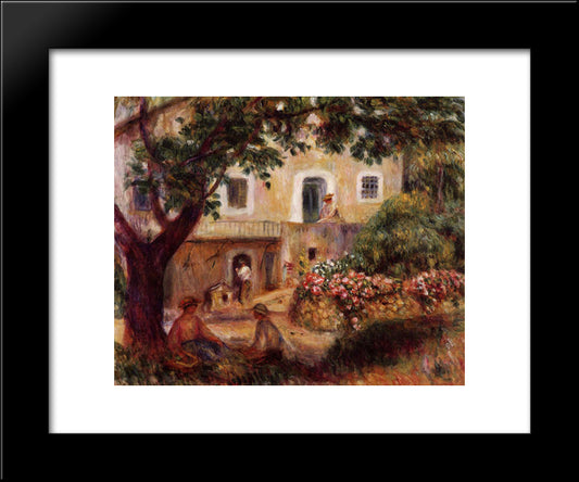 The Farm 20x24 Black Modern Wood Framed Art Print Poster by Renoir, Pierre Auguste