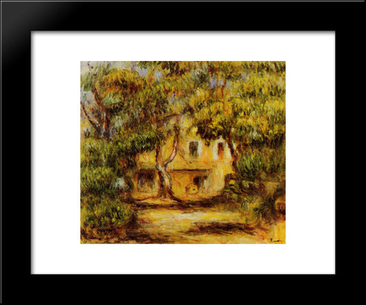 The Farm At Collettes 20x24 Black Modern Wood Framed Art Print Poster by Renoir, Pierre Auguste