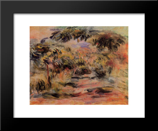 The Footpath 20x24 Black Modern Wood Framed Art Print Poster by Renoir, Pierre Auguste