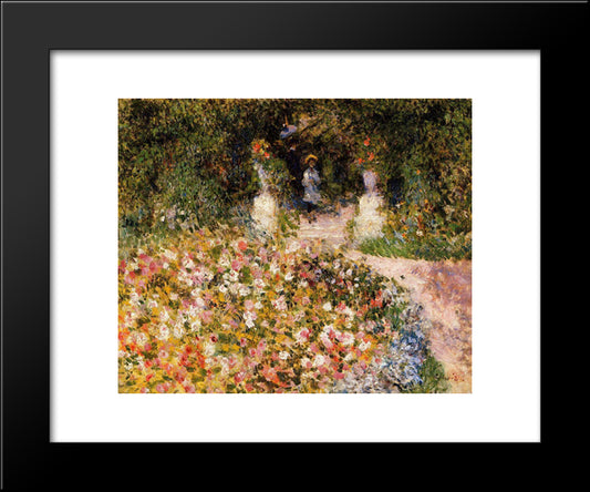 The Garden 20x24 Black Modern Wood Framed Art Print Poster by Renoir, Pierre Auguste