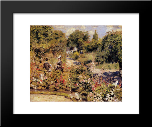 The Garden At Fontenay 20x24 Black Modern Wood Framed Art Print Poster by Renoir, Pierre Auguste