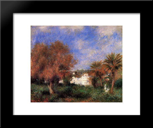 The Garden Of Essai In Algiers 20x24 Black Modern Wood Framed Art Print Poster by Renoir, Pierre Auguste
