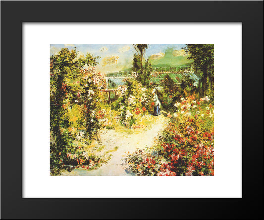 The Greenhouse 20x24 Black Modern Wood Framed Art Print Poster by Renoir, Pierre Auguste