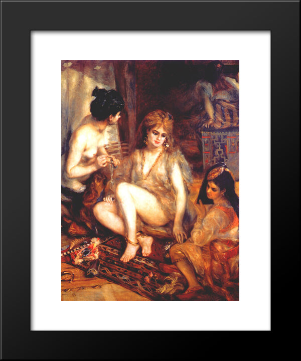 The Harem (Parisian Women Dresses As Algerians) 20x24 Black Modern Wood Framed Art Print Poster by Renoir, Pierre Auguste