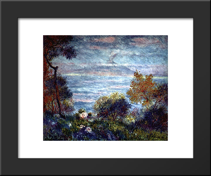 The Head Of Monte Sorrento 20x24 Black Modern Wood Framed Art Print Poster by Renoir, Pierre Auguste