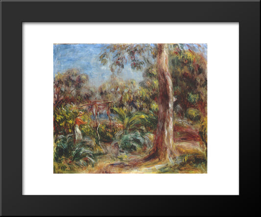 The Large Tree 20x24 Black Modern Wood Framed Art Print Poster by Renoir, Pierre Auguste