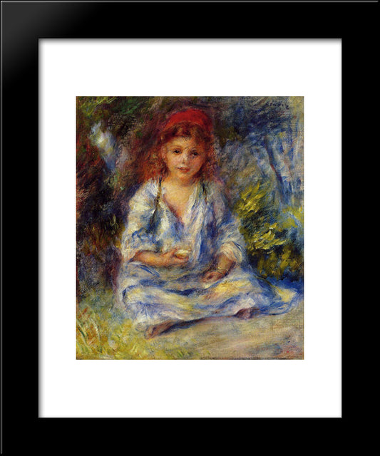 The Little Algerian Girl 20x24 Black Modern Wood Framed Art Print Poster by Renoir, Pierre Auguste