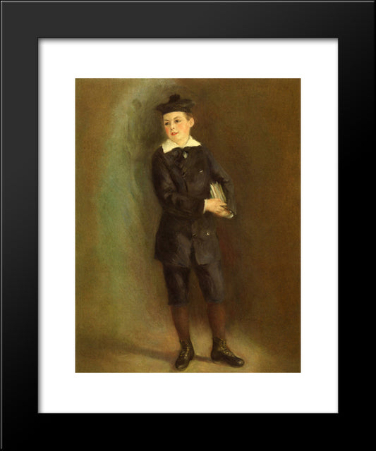 The Little School Boy 20x24 Black Modern Wood Framed Art Print Poster by Renoir, Pierre Auguste