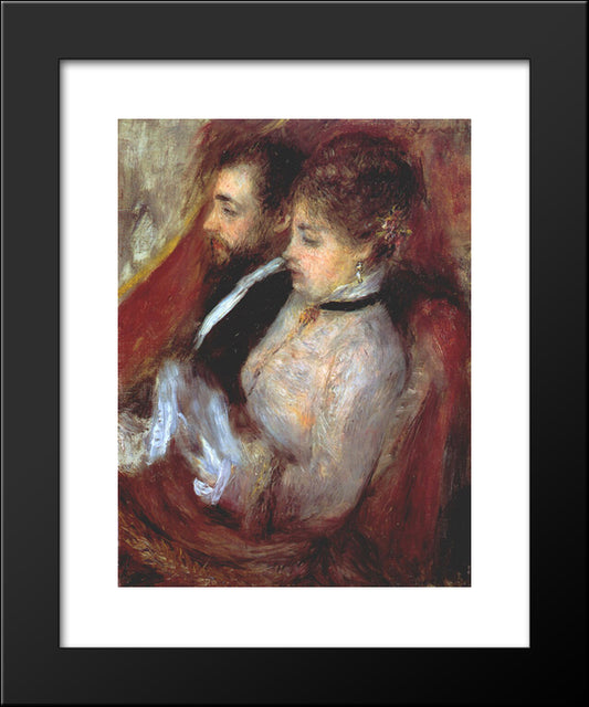 The Little Theater Box 20x24 Black Modern Wood Framed Art Print Poster by Renoir, Pierre Auguste