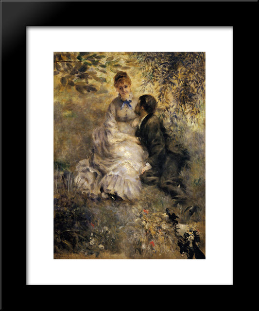 The Lovers 20x24 Black Modern Wood Framed Art Print Poster by Renoir, Pierre Auguste