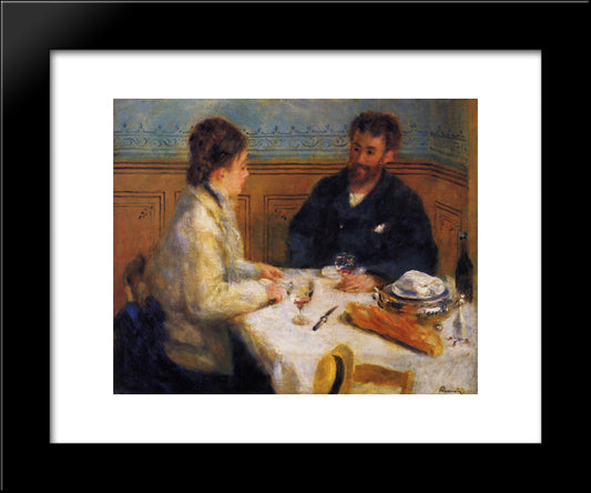 The Luncheon 20x24 Black Modern Wood Framed Art Print Poster by Renoir, Pierre Auguste