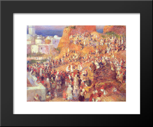 The Mosque Arab Holiday (The Casbah) 20x24 Black Modern Wood Framed Art Print Poster by Renoir, Pierre Auguste
